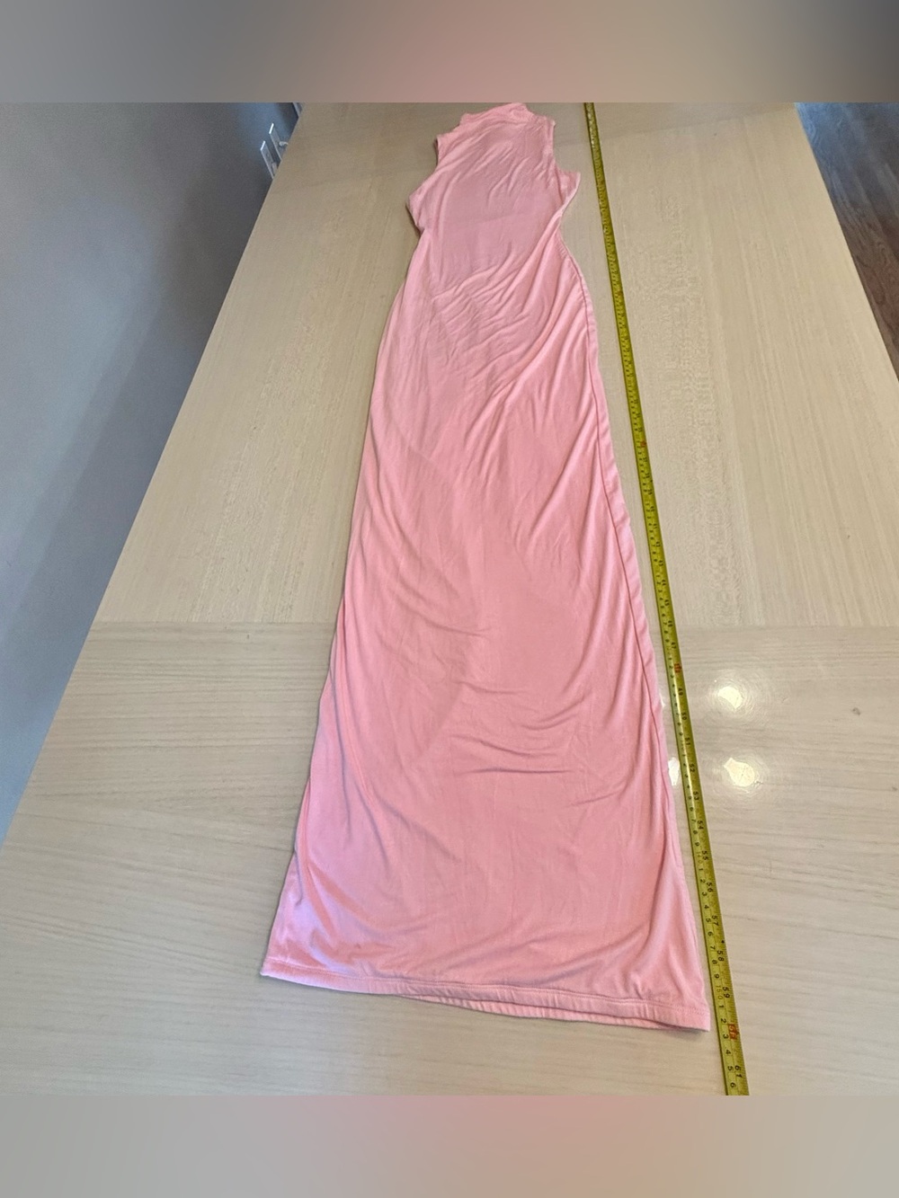Naked Wardrobe Mock Neck Sleeveless Pink Bodycon Maxi Midi Dress Small Nordstrom - Picture 7 of 11